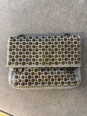 Sonia Rykiel Denim Studded Domino Bag